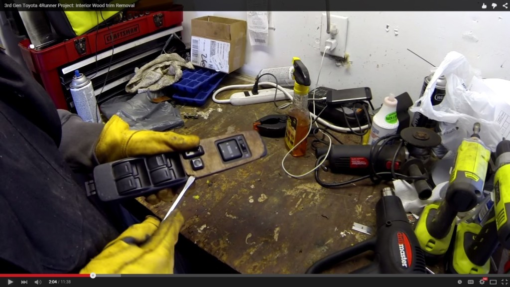 3rd Gen Toyota 4Runner Project Interior Wood trim Removal Garage Topics